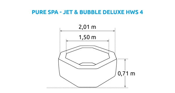 Vírivý bazén Pure Spa - Jet & Bubble Deluxe HWS 4+ Solárna sprcha UNO 35 l hliníková s LED svetlom