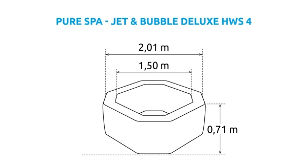 Vírivý bazén Pure Spa - Jet & Bubble Deluxe HWS 4 + výhodný set príslušenstva