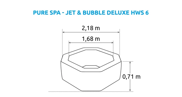 Vírivý bazén Pure Spa - Jet & Bubble Deluxe HWS 6 + výhodný set príslušenstva