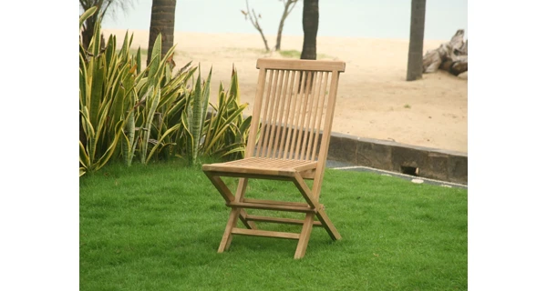 Záhradná skladacia stolička Clasic - teak