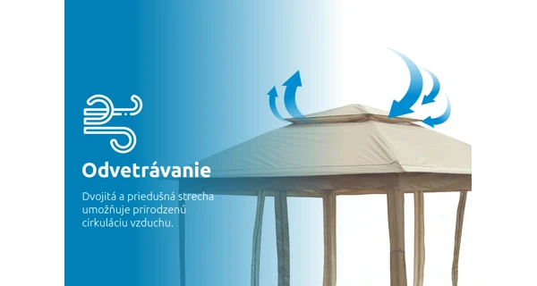 Záhradný altánok Marimex Vista 3x3 m - béžový