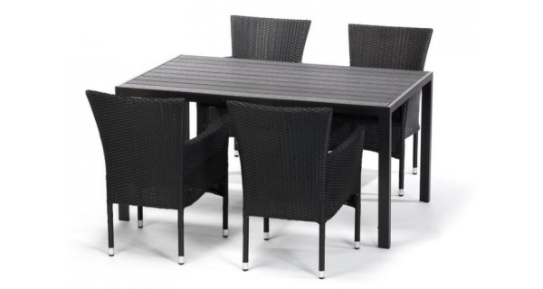 Záhradný set - ratan (1x stôl Viking L + 4x kreslo Bali)