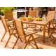 Záhradný stôl Orlando 150 x 82 cm + 4x polohovacie kreslo Orlando