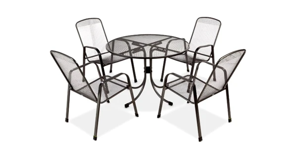 Záhradný stôl Tavio 160 cm + 6x pevné kreslo Savoy Basic