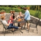 Záhradný stôl Tavio 160 cm + 6x pevné kreslo Savoy Basic